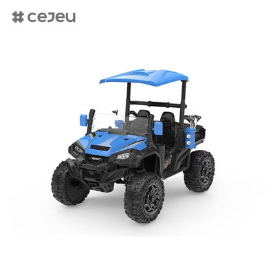 سيارة ركوب للأطفال CJ-5189 بجهد 12 فولت، تتسع لشخصين، على شكل مركبة UTV، شاحنة سيارة كهربائية ببطارية 10 أمبير في الساعة مع محركين 550 واط، مع نوادي غولف لعبة