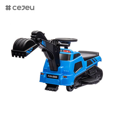 جرار ركوب للأطفال KINTEX CJ-009E مع مساحة تخزين، سكوتر حفار هدية للأطفال، عجلة قيادة/بوق/موسيقى 6 فولت 4.5 أمبير