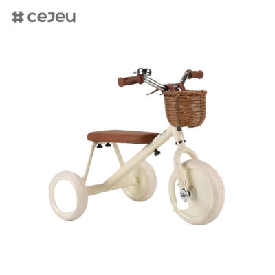 CJ-T-212، دراجة ثلاثية العجلات، سلة كبيرة من الخيزران المنسوج، إطار من الفولاذ عالي الكربون مع قدرة تحمل فائقة القوة