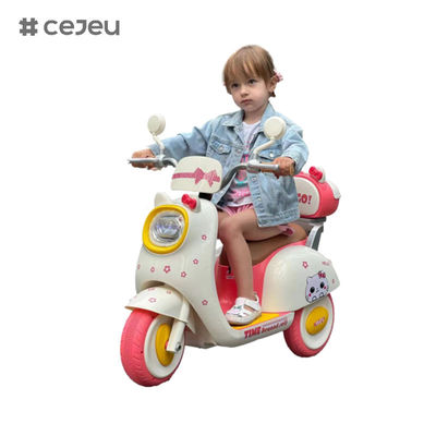 CJ-BBF-318 الدراجات النارية الكهربائية، القهوة الوردية البيضاء.6V4*1/380*1/بداية نقرة واحدة/موسيقى/قصة الطفولة المبكرة/LED