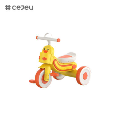 CJ-608، مع الأضواء/الموسيقى/ثلاث عجلات،ثلاثة من الألوان،الصفراء/الأزرق/الزهرية،البط البيضاء شكل الدراجات الثلاثية،حجم المنتج60*30*49CM