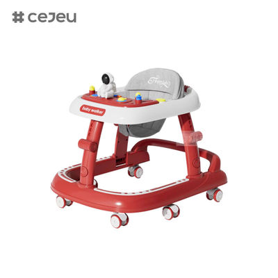 CJ-5688,baby walker,Music 7 Height adjuster Silent wheel*6 Cushion: Linen One click folding，Red Green Black