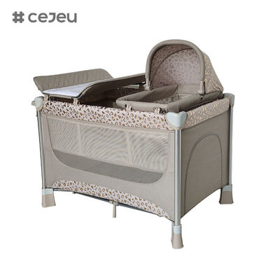 سرير سفر للأطفال، ساحة لعب للأطفال، تصميم عصري، سرير أطفال قابل للإزالة، مع طاولة تغيير الحفاضات، مجموعة سرير متعددة الوظائف لغرفة النوم