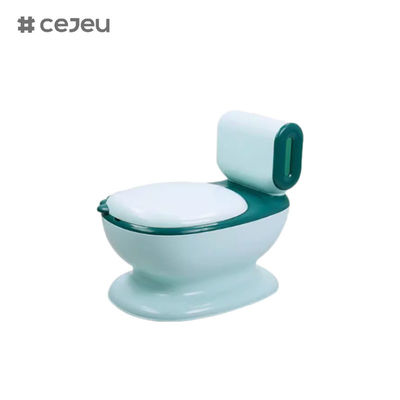 CJ-QC9991 مرحاض أطفال محاكى مع موسيقى تنظيف المرحاض بالإضافة إلى رسوم متحركة للأولاد والبنات للأطفال بعمر 2-4-6-8 سنوات