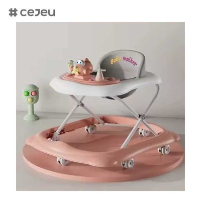 CJ-BDW-101 مشاية أطفال قابلة للطي مع عجلات صامتة بلاستيكية مشغل موسيقى كرتوني مشاية أطفال مع موسيقى / عجلات دوارة مشاية أطفال للصين