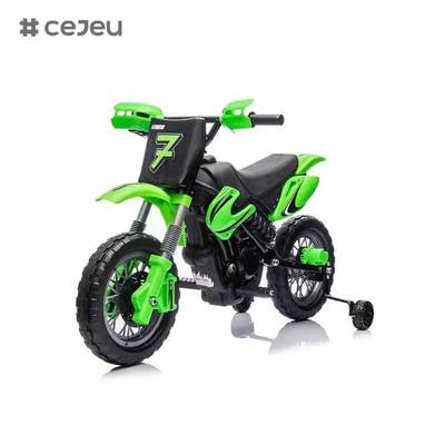 CJ-XB-8015 12V بطارية تعمل بالبطارية الدراجة النارية الكهربائية القذارة سيارة للأطفال 3-8 سنة مع عجلات التدريب القرن والبدء الصوت معتمدة EN71