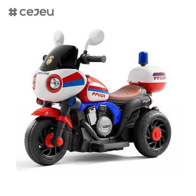 CJ-NT-966 عمر 3-7 الأطفال بطارية تعمل بالبطارية ثلاثية الدراجات الكهربائية الدراجة النارية لعبة بلاستيكية للأولاد والفتيات