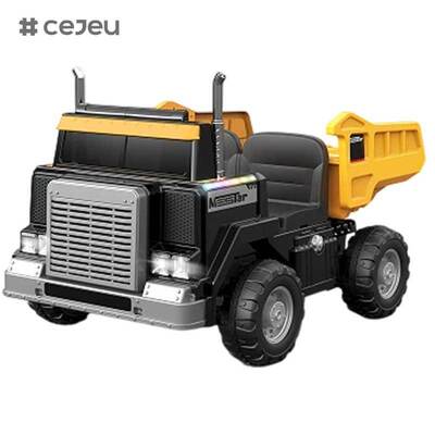 CJ-JJ-8500B 12V الكهربائية ركوب على ألعاب السيارة للأطفال الحفرة شاحنة القمامة البلاستيكية مع مقعد كبير بطارية محرك الطاقة