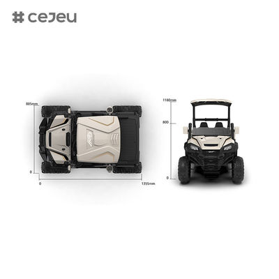 سيارة ركوب للأطفال CJ-5189 بجهد 12 فولت، تتسع لشخصين، على شكل مركبة UTV، شاحنة سيارة كهربائية ببطارية 10 أمبير في الساعة مع محركين 550 واط، مع نوادي غولف لعبة
