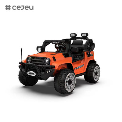 سيارة ركوب للأطفال CJ-5399 بجهد 12 فولت، تتسع لشخصين، سيارة UTV، شاحنة كهربائية ببطارية 4.5AH مع محركين 550 واط، أسود/أخضر داكن/برتقالي