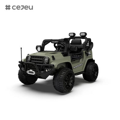 سيارة ركوب للأطفال CJ-5399 بجهد 12 فولت، تتسع لشخصين، سيارة UTV، شاحنة كهربائية ببطارية 4.5AH مع محركين 550 واط، أسود/أخضر داكن/برتقالي