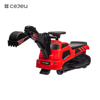 جرار ركوب للأطفال KINTEX CJ-009E مع مساحة تخزين، سكوتر حفار هدية للأطفال، عجلة قيادة/بوق/موسيقى 6 فولت 4.5 أمبير