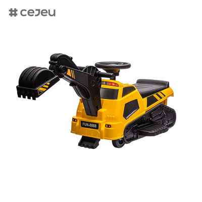 جرار ركوب للأطفال KINTEX CJ-009E مع مساحة تخزين، سكوتر حفار هدية للأطفال، عجلة قيادة/بوق/موسيقى 6 فولت 4.5 أمبير