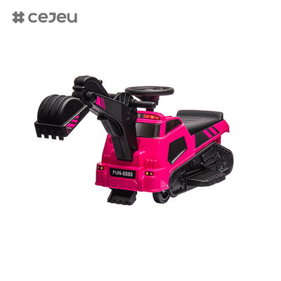 جرار ركوب للأطفال KINTEX CJ-009E مع مساحة تخزين، سكوتر حفار هدية للأطفال، عجلة قيادة/بوق/موسيقى 6 فولت 4.5 أمبير