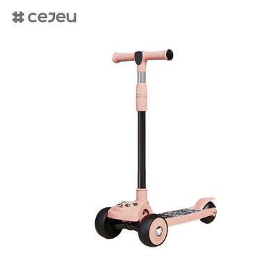 CJ-E300-2، نمط الباندا، مع الأضواء والموسيقى، يمكن ضبط مقبض 68-85cm، الأطفال من مختلف الارتفاعات يمكن أن تلعب