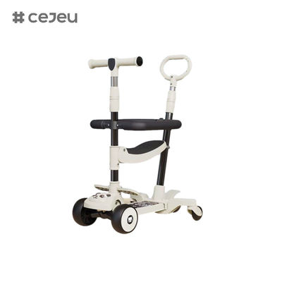 CJ-E300-10، مع وسادة مقعد، وأضواء، وموسيقى، ومقبض دفع، ويمكن تعديله من 68-85 سم، مما يسمح للطفل بضبط الارتفاع في أي وقت