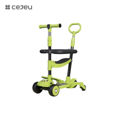 CJ-E300-10، مع وسادة مقعد، وأضواء، وموسيقى، ومقبض دفع، ويمكن تعديله من 68-85 سم، مما يسمح للطفل بضبط الارتفاع في أي وقت