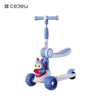 CJ-6333، مع أضواء/موسيقى/عجلات كبيرة/هيكل مزدوج، بنفسجي/وردي/أخضر/أزرق، 4 خيارات للألوان، للأولاد والبنات