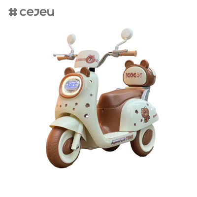 CJ-BBF-318 الدراجات النارية الكهربائية، القهوة الوردية البيضاء.6V4*1/380*1/بداية نقرة واحدة/موسيقى/قصة الطفولة المبكرة/LED