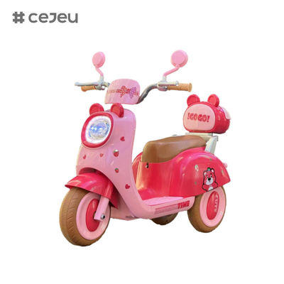 CJ-BBF-318 الدراجات النارية الكهربائية، القهوة الوردية البيضاء.6V4*1/380*1/بداية نقرة واحدة/موسيقى/قصة الطفولة المبكرة/LED