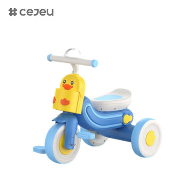 CJ-608، مع الأضواء/الموسيقى/ثلاث عجلات،ثلاثة من الألوان،الصفراء/الأزرق/الزهرية،البط البيضاء شكل الدراجات الثلاثية،حجم المنتج60*30*49CM