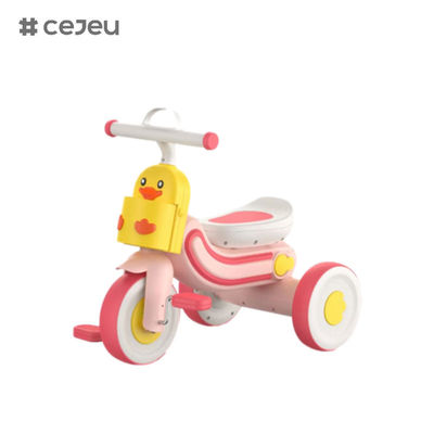 CJ-608، مع الأضواء/الموسيقى/ثلاث عجلات،ثلاثة من الألوان،الصفراء/الأزرق/الزهرية،البط البيضاء شكل الدراجات الثلاثية،حجم المنتج60*30*49CM