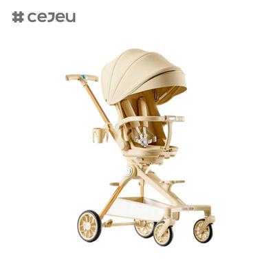 عربة أطفال قابلة للطي الأكثر مبيعًا CJ-XL 15L، يمكن أن تستلقي 360 درجة وتدور مقعد عربة الأطفال