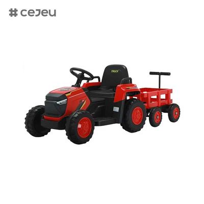 CJ-DLS-X18 الأطفال الكهربائية الجرار سيارة لعبة محرك مزدوج بطارية 12 فولت تعمل بالبلاستيك ركوب على سيارة لعبة مع الموسيقى ضوء LED