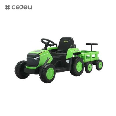 CJ-DLS-X18 الأطفال الكهربائية الجرار سيارة لعبة محرك مزدوج بطارية 12 فولت تعمل بالبلاستيك ركوب على سيارة لعبة مع الموسيقى ضوء LED