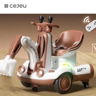 سيارة توازن كهربائية للأطفال جديدة 2 في 1 من CJ-HB-919 / حفارة أطفال دوارة 360 درجة للركوب