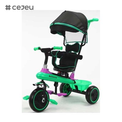 CJ-XSS-NW820 دراجة ثلاثية للأطفال الفاخرة مع الدواسة قطع غيار لركوب المرح للشباب مع مظلة 4 في 1 دراجة ثلاثية للأطفال