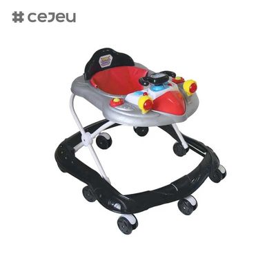 CJ-XTD-105 جديدة أجهزة المشي للأطفال متعددة الوظائف الأسود رخيص بسيط أجهزة المشي للأطفال مع الموسيقى سعر منخفض بيع ساخن مع ارتفاع الفرامل قابل للتعديل