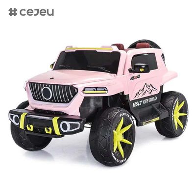 CJ-SF-5688 أحدث سيارة كهربائية للأطفال ذات حجم كبير 12 فولت 7 أمبير بمحرك كبير بأربعة محركات / لون وردي سيارة دفع رباعي للأطفال ذات سرعتين للركوب على الطرق الوعرة للأطفال من سن 5-12 سنة