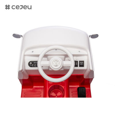 CJ-XB-1128 2025 معرف رخصة جديدة. حافلة صغيرة ID.Buzz سيارة كهربائية لعبة ركوب للأطفال مرخصة فولكس فاجن VW حافلة كهربائية لعبة سيارة للأطفال من عمر 2-4 سنوات