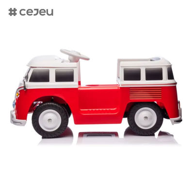 CJ-XB-1128 2025 معرف رخصة جديدة. حافلة صغيرة ID.Buzz سيارة كهربائية لعبة ركوب للأطفال مرخصة فولكس فاجن VW حافلة كهربائية لعبة سيارة للأطفال من عمر 2-4 سنوات