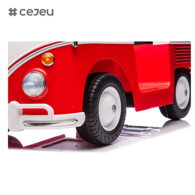 CJ-XB-1128 2025 معرف رخصة جديدة. حافلة صغيرة ID.Buzz سيارة كهربائية لعبة ركوب للأطفال مرخصة فولكس فاجن VW حافلة كهربائية لعبة سيارة للأطفال من عمر 2-4 سنوات