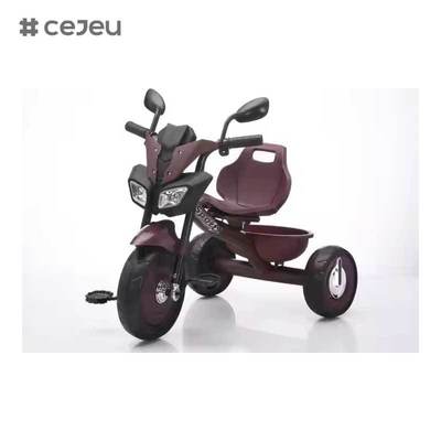 CJ-BMQ-6288 دراجة ثلاثية العجلات بدواسات للأطفال بتصميم أمامي أنيق مزودة بموسيقى وأضواء موديل جديد دراجة ثلاثية العجلات للأطفال