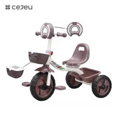CJ-HLZ-791 دراجة ثلاثية العجلات بدواسات للأطفال بتصميم أمامي أنيق مزودة بموسيقى وأضواء موديل جديد دراجة ثلاثية العجلات للأطفال