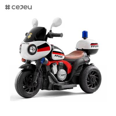 CJ-NT-966 عمر 3-7 الأطفال بطارية تعمل بالبطارية ثلاثية الدراجات الكهربائية الدراجة النارية لعبة بلاستيكية للأولاد والفتيات