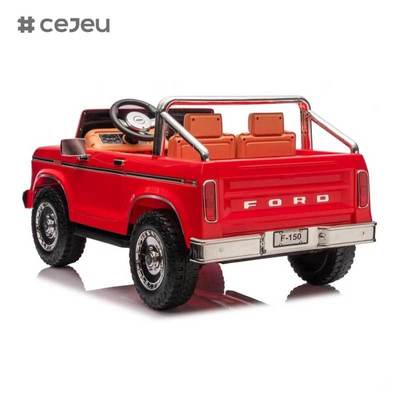 CJ-S323 F150 2025 أحدث سيارة ركوب فورد F150 بجهد 24 فولت، سيارة حقيقية ذات مقعدين مرخصة من مادة البلاستيك للأطفال من سن 2 إلى 4 سنوات