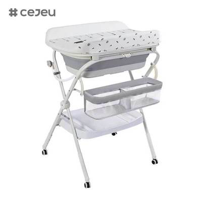 CJ-QC6605-1 طاولة رعاية ثلاثية في واحد كل شيء في واحد لرعاية الأطفال حديثي الولادة حمام غسيل للمحمول الحفاضات منتجات حمام الأطفال بالجملة