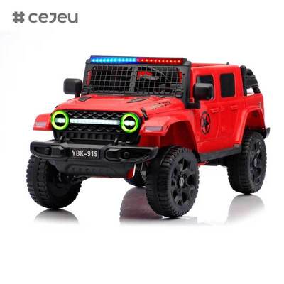 CJ-YBK-919 Unisex 12V جهاز التحكم عن بعد سيارة طفل كهربائية لعبة ركوب للأطفال الذين تتراوح أعمارهم بين 5-7 سنوات 4 عجلات مادة بلاستيكية مع وظيفة MP3