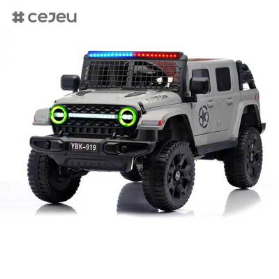 CJ-YBK-919 Unisex 12V جهاز التحكم عن بعد سيارة طفل كهربائية لعبة ركوب للأطفال الذين تتراوح أعمارهم بين 5-7 سنوات 4 عجلات مادة بلاستيكية مع وظيفة MP3