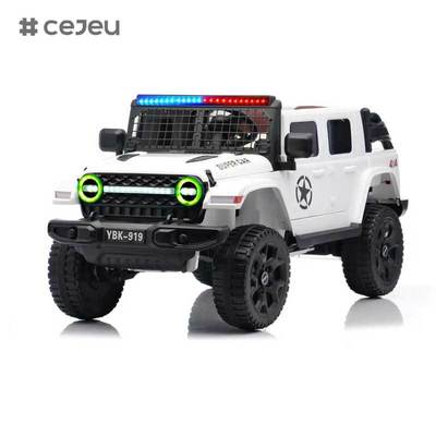 CJ-YBK-919 Unisex 12V جهاز التحكم عن بعد سيارة طفل كهربائية لعبة ركوب للأطفال الذين تتراوح أعمارهم بين 5-7 سنوات 4 عجلات مادة بلاستيكية مع وظيفة MP3