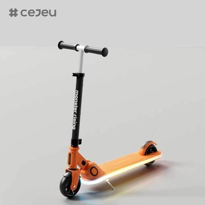 CJ-ADD-R1 قابلة للطي خفيفة الوزن ذو عجلتين من سبيكة الألومنيوم دراجة دراجية للأطفال ارتفاع مقعد قابل للتعديل الفرامل الخلفي 50 كجم الحمل الأقصى 5+ سنوات عجلات PU