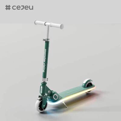 CJ-ADD-R1 قابلة للطي خفيفة الوزن ذو عجلتين من سبيكة الألومنيوم دراجة دراجية للأطفال ارتفاع مقعد قابل للتعديل الفرامل الخلفي 50 كجم الحمل الأقصى 5+ سنوات عجلات PU