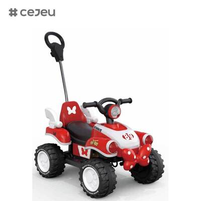 CJ-FLBB-712 2 إلى 4 سنوات طفل طفل ركوب على دفع الدواسة سيارة مع البطارية المنزلية موسيقى تعمل بالطاقة للأطفال
