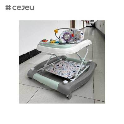 CJ-BST-9308 (WALKER + ROCKER + PUSH) ، ووكر وروكر 2-في-1: ركوب الموسيقى المتوهجة مع رفع 3 مستويات وقاعدة الاحتفاظ الآمنة