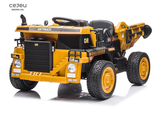 أصفر 2.4G RC الأطفال ركوب على شاحنة لعبة هدر بطارية تشغيل ركوب على شاحنات 12V10AH
