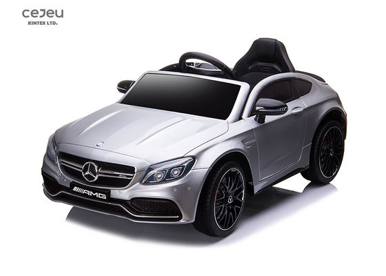 سيارة ركوب للأطفال مرخصة من طراز Benz C63 ببطارية 12 فولت 7 أمبير في الساعة، مصابيح أمامية LED